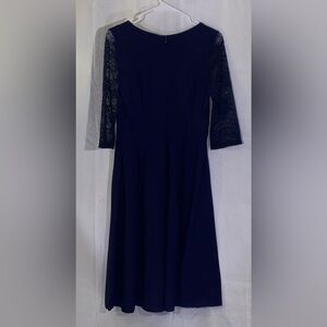 Dark Blue Miusol Women’s Lace Sleeve Maxi Dress